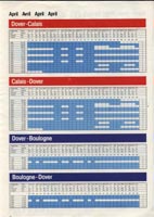 The Hoverspeed 1982 brochure, including timetables - April timetables